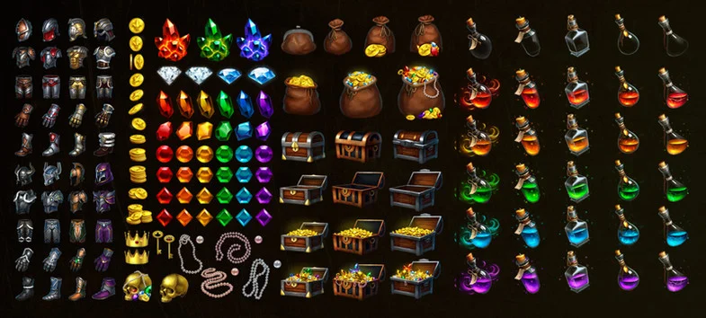160 Fantasy Icons: fantasy inventory collection